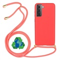 Saii Eco Line Samsung Galaxy S21 5G Case with Strap - Red