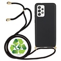 Saii Eco Line Samsung Galaxy A52 5G, Galaxy A52s Biodegradable Case with Strap - Black