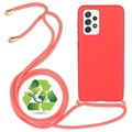 Saii Eco Line Samsung Galaxy A52 5G, Galaxy A52s Biodegradable Case with Strap - Red