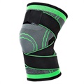 Elastic Unisex Fitness Knee Pad Protector - XL - Green