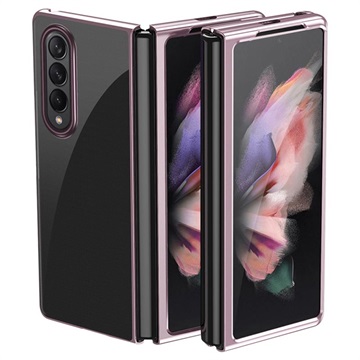 Electroplated Frame Samsung Galaxy Z Fold3 5G Case - Rose Gold