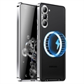 Electroplated Magnetic Samsung Galaxy S23+ 5G Hybrid Case - Silver