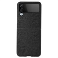 Elegant Samsung Galaxy Z Flip4 5G Leather Case - Black