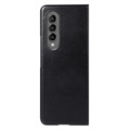 Elegant Samsung Galaxy Z Fold4 5G Leather Case - Black