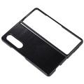 Elegant Samsung Galaxy Z Fold4 5G Leather Case - Black