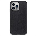 Elegant iPhone 14 Pro Max Leather Case - Black