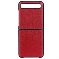 Elegant Samsung Galaxy Z Flip Leather Case - Red