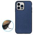 Elegant iPhone 14 Pro Max Leather Case - Blue