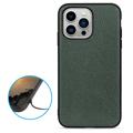Elegant iPhone 14 Pro Max Leather Case - Green