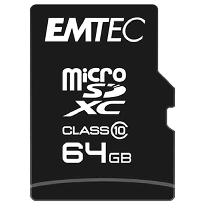 EMTEC Micro SDHC 64GB – Scheda Di Memoria Classe 10 ECMSDM64GXC10CG