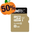 Emtec Gold+ MicroSDHC Memory Card with Adapter ECMSDM8GHC10GP - 8GB