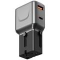 Energea TravelGo Adapter 35 - US, UK, AU, EU, PD 35W - Gunmetal