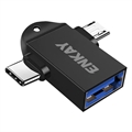 Goobay USB 3.0 to MicroUSB and USB-C T-Adapter - White