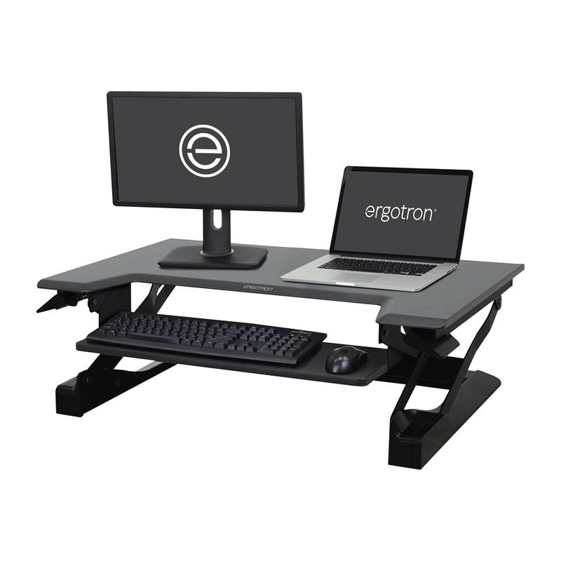 Ergotron WorkFitT Standing Desk Converter Dark Grey