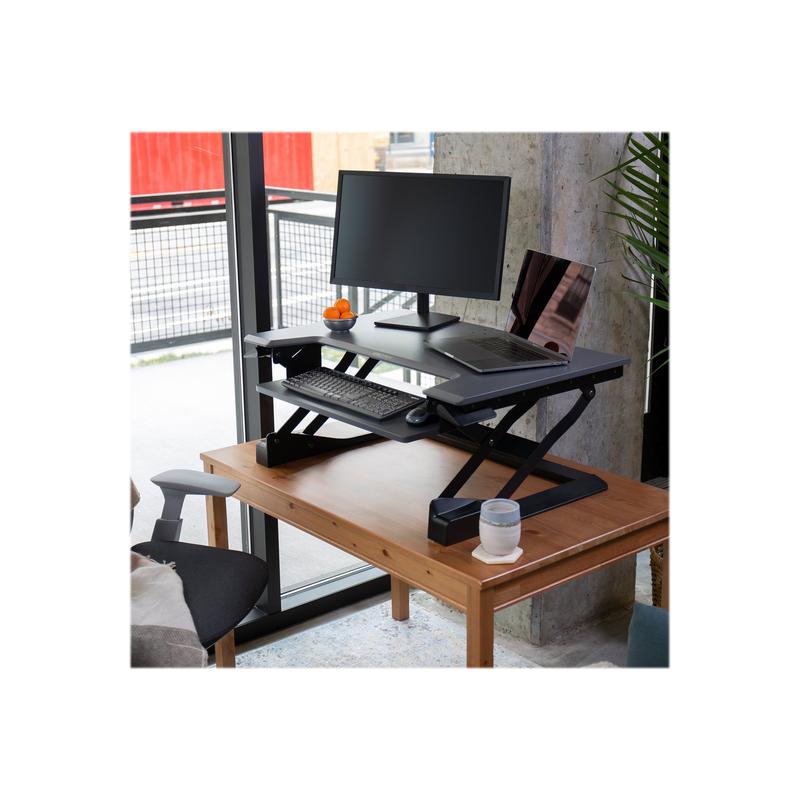 Ergotron WorkFitT Standing Desk Converter Dark Grey