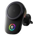 Essager 15W Air Vent Magnetic Wireless Charger/Car Holder with Cooling Fan - MagSafe Compatible - Black