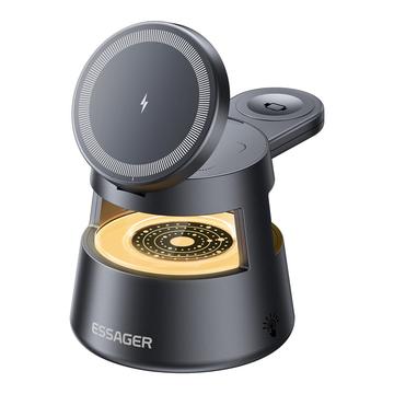 Essager 4-in-1 Magnetic Wireless Charging Stand - 15W - Black
