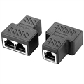 Ethernet RJ45 Splitter Adapter 1x2 - Black