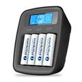 EverActive NC-1000M v2 Ni-MH/Ni-Cd Professional Battery Charger - 4x AAA/AA