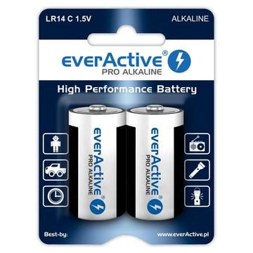 EverActive Pro LR14/C Alkaline Batteries 8000mAh - 2 Pcs.