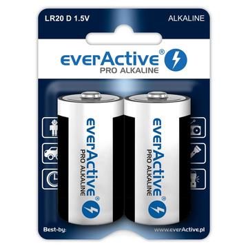 EverActive Pro LR20/D Alkaline Batteries 17500mAh - 2 Pcs.