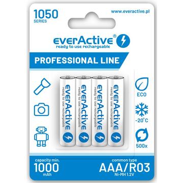 EverActive Professional Line EVHRL03-1050 Rechargeable AAA Batteries 1050mAh - 4 Pcs.