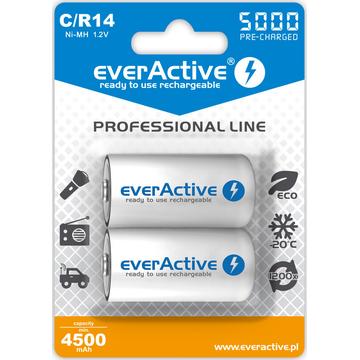EverActive Professional Line EVHRL14-5000 Rechargeable C Batteries 5000mAh - 2 Pcs.