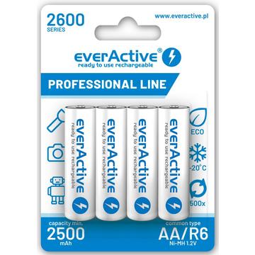EverActive Professional Line EVHRL6-2600 Rechargeable AA Batteries 2600mAh - 4 Pcs.