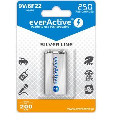 EverActive Silver Line EVHRL22-250 Rechargeable 9V Battery 250mAh