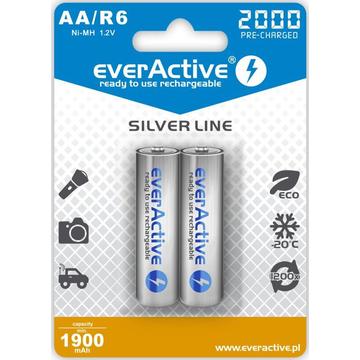 EverActive Silver Line EVHRL6-2000 Rechargeable AA Batteries 2000mAh