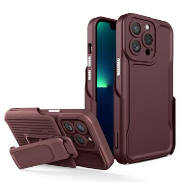 Explorer Series iPhone 14 Pro Hybrid Case with Belt Clip - Coffee