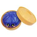 Eyes Expression Dumpling Squishy Toy with Steamer Box - Blue