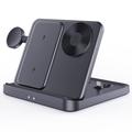 F16S 3-in-1 Foldable Wireless Charging Station for Samsung Galaxy Devices - 15W - Black
