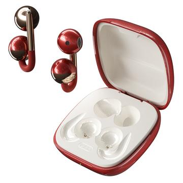 F22 Ear Clip OWS Wireless Headphones with ENC Noise-Reduction and Bluetooth 6.0 - Red