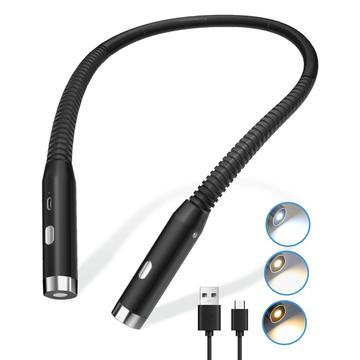 F4 Rechargeable LED Neck Reading Light - Black