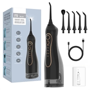 F5 Portable Electric Water Flosser/Oral Irrigator - Black