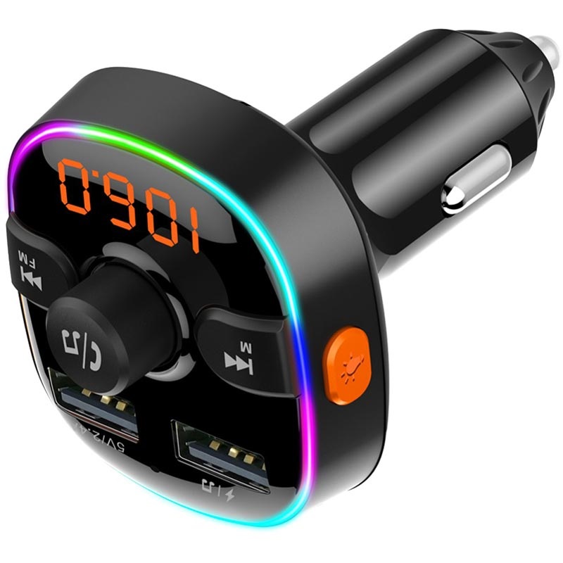 Fast Car Charger & Bluetooth FM Transmitter BC52L Black