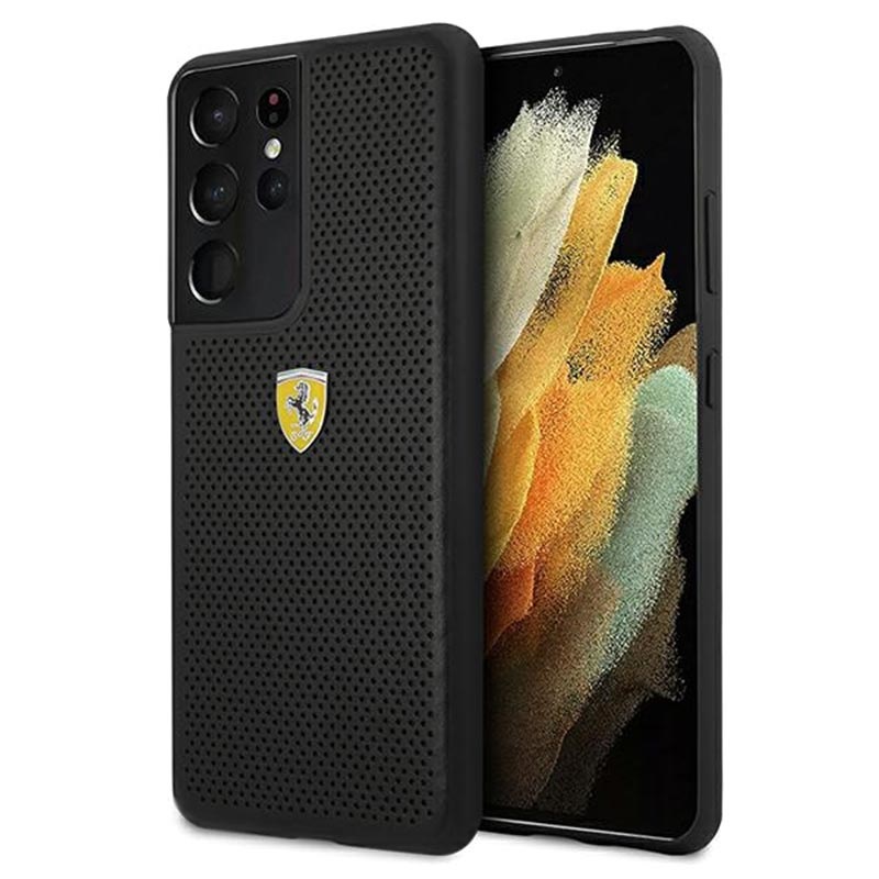 Ferrari On Track Perforated Samsung Galaxy S21 Ultra 5g Case Black Ferrari On Track Perforated Samsung Galaxy S21 Ultra 5g Case Black