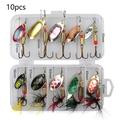 Fishing spinning set with 10 pieces and storage box
