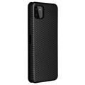 Samsung Galaxy A22 5G, Galaxy F42 5G Flip Case - Carbon Fiber - Black