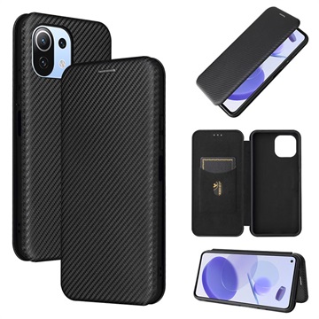 Xiaomi Mi 11 Lite 5G Flip Case - Carbon Fiber - Black