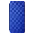 Asus ROG Phone 5 Flip Case - Carbon Fiber - Blue