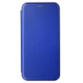 Honor X8 Flip Case - Carbon Fiber - Blue