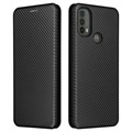 Motorola Moto E30/E40 Flip Case - Carbon Fiber - Black