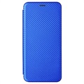 Motorola Moto G50 5G Flip Case - Carbon Fiber - Blue