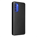 Motorola Moto G51 5G Flip Case - Carbon Fiber - Black