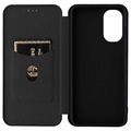 Motorola Moto G62 5G Flip Case - Carbon Fiber - Black