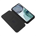 Motorola Moto G62 5G Flip Case - Carbon Fiber - Black