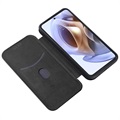 Motorola Moto G71 5G Flip Case - Carbon Fiber