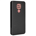 Motorola Moto G9 Play Flip Case - Carbon Fiber - Black